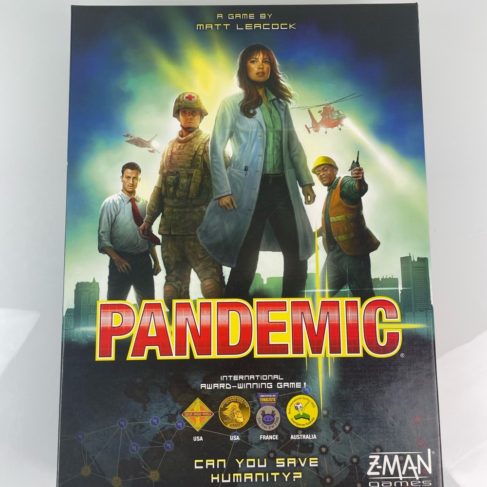 Pandemic Board Game by Matt Leacock, Z-Man Games, pre-owned, Complete